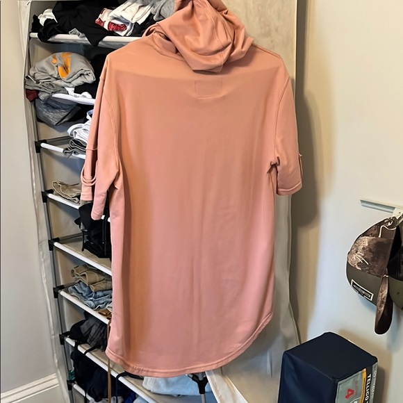 Pink short sleeve sweatshirt with rips - Picture 2 of 4